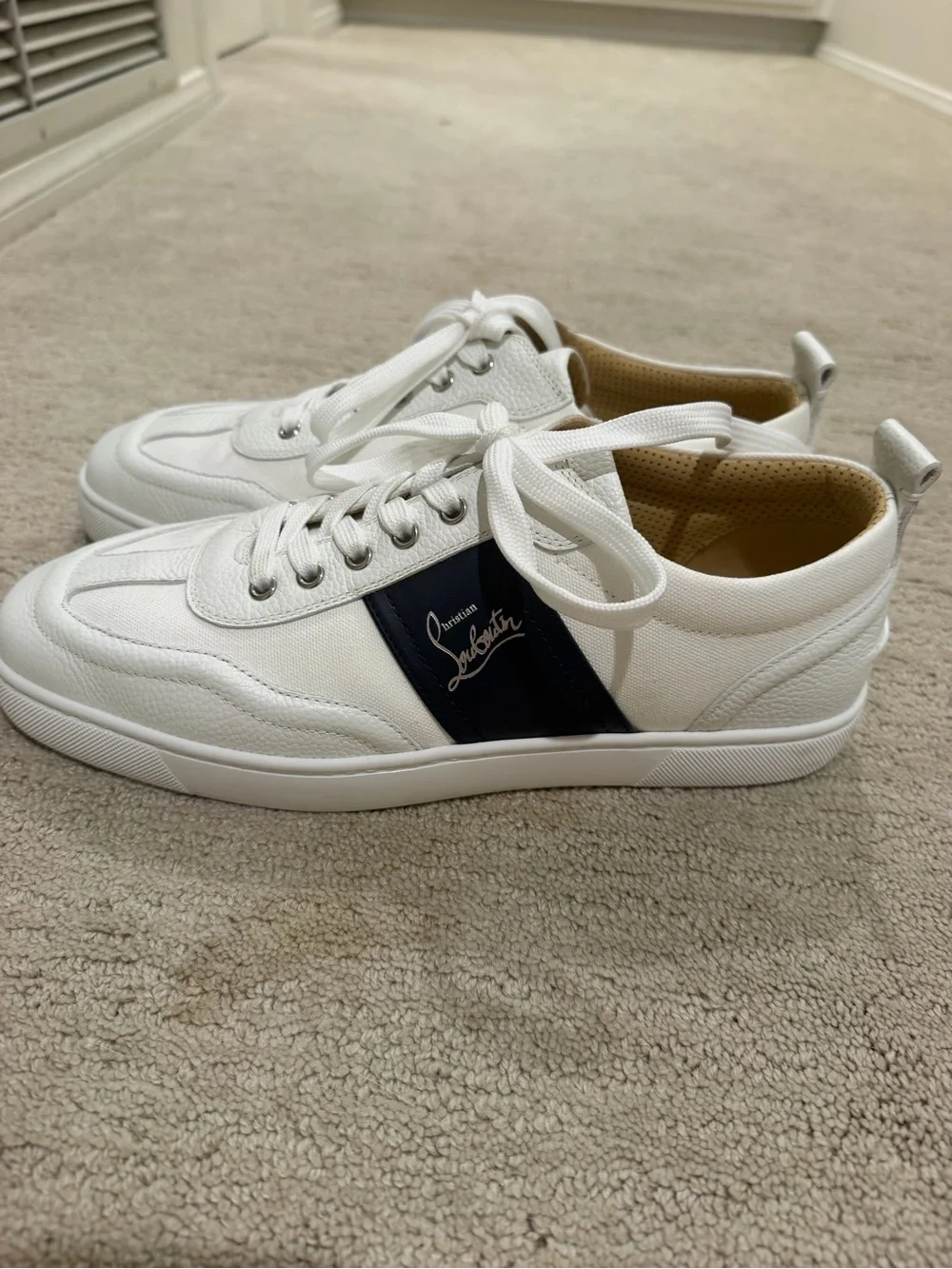 Christian Louboutin Men's Retero Canvas/Leather Low-Top Sneakers Size 45 (12)